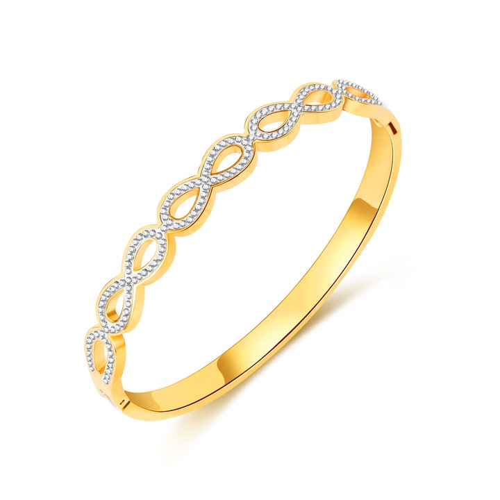 Bratara inox Infinity cu zirconii, BeSpecial, BRT227