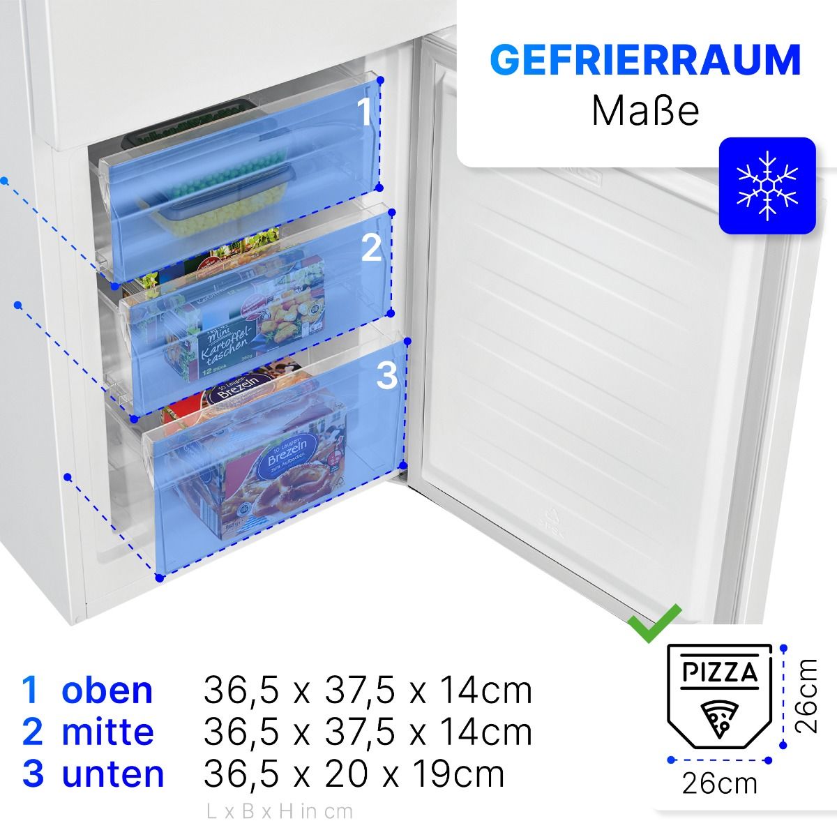 Frigider Bomann, KG7353W, H 180 cm, capacitate 268 l, consum redus, clasa C, 4 rafturi, compartiment pentru fructe/legume, usi reversibile, congelator 41 l, alb