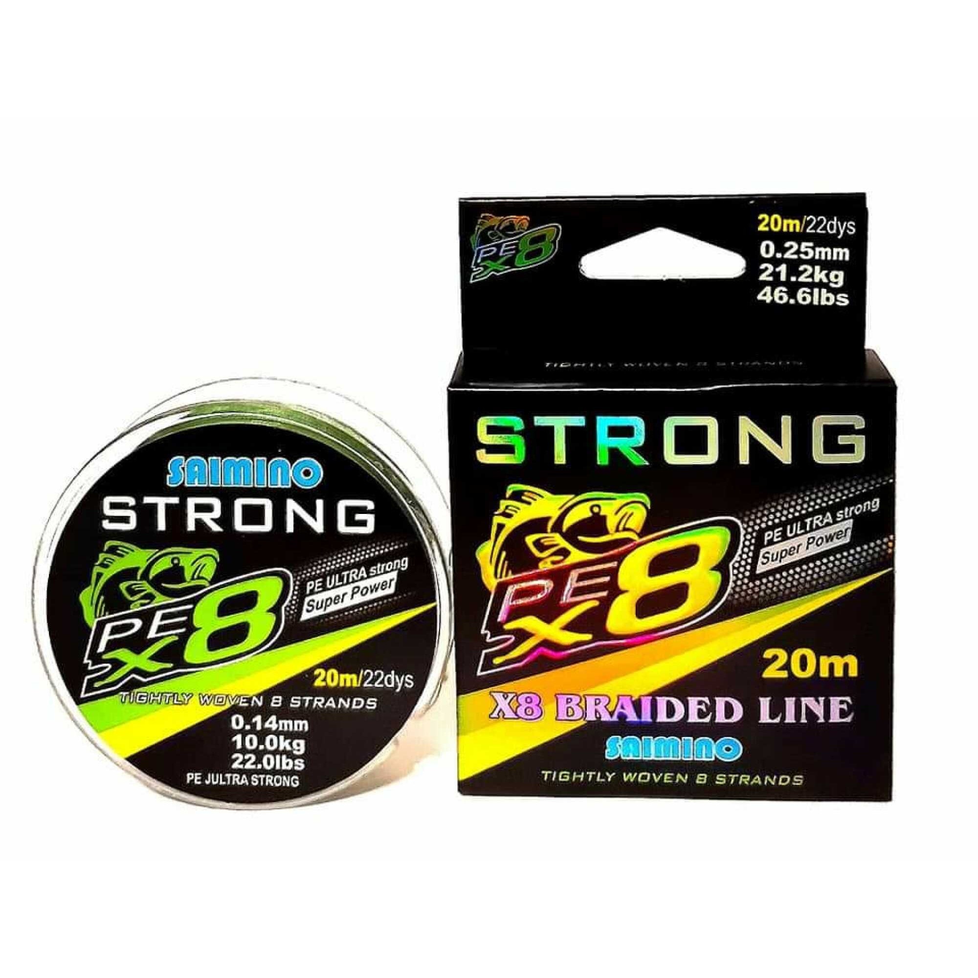 Fir Textil Strong PEX8 Saimino Power, 20m Verde Kaki, 0.25mm