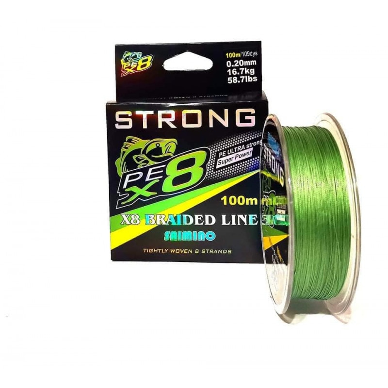 Fir Textil Strong PEX8 Saimino Power, 20m Verde Kaki, 0.25mm