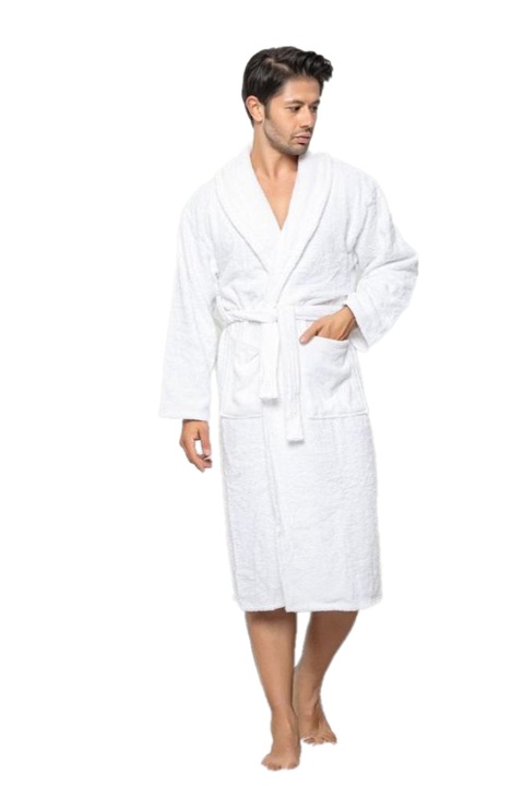 Halat barbati Baki Collection pentru baie, din prosop, Alb, 3XL