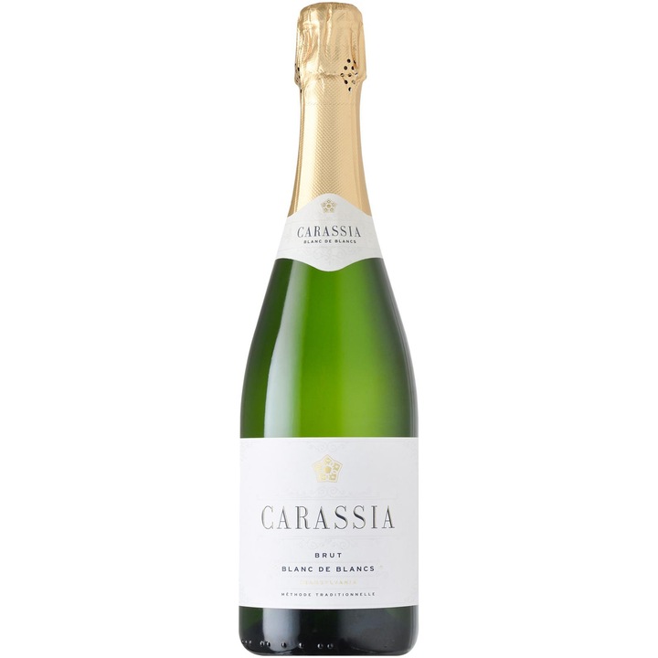 Vin Spumant Alb Crama Carastelec Carassia, Blanc de Blancs Chardonnay, 0.75l