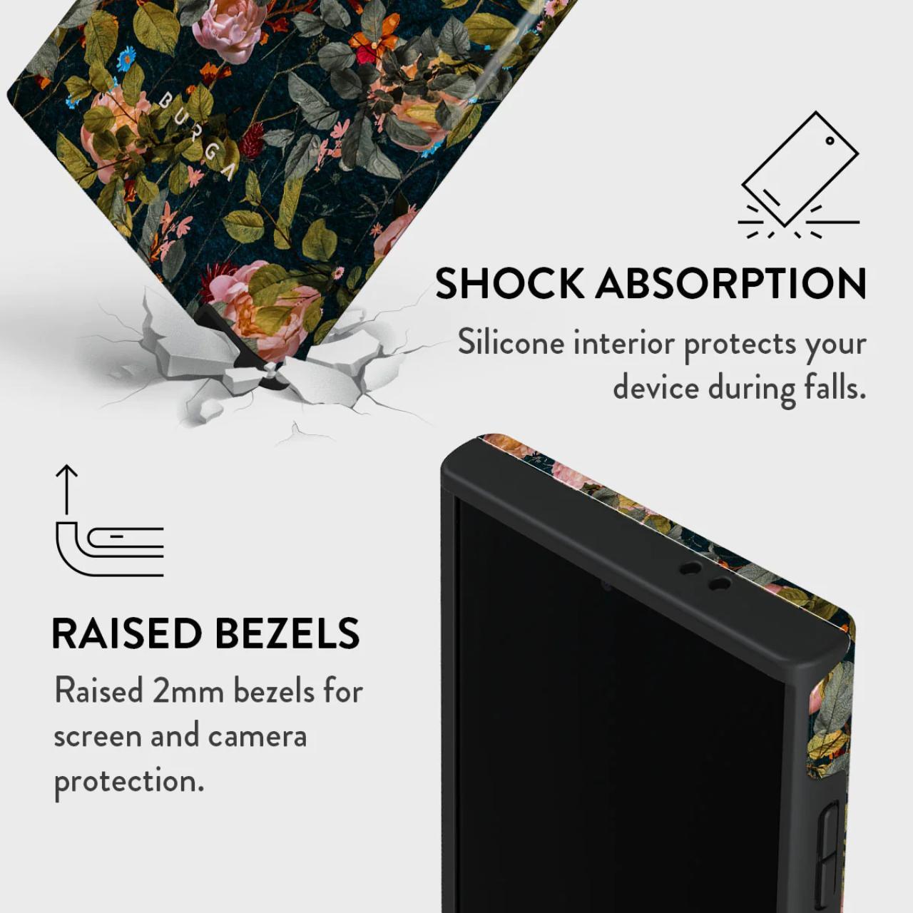 Husa Burga Dual Layer Bloomy Garden compatibila cu Samsung Galaxy S24 Ultra