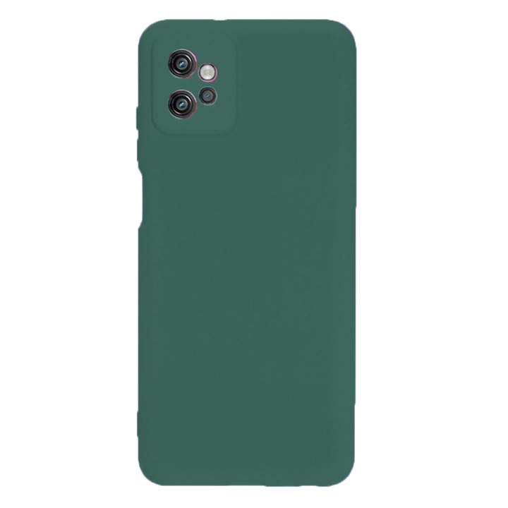 Защитен калъф, кадифена вътрешност, съвместим с Motorola Moto G32, FONIX BloomShield, силикон, повдигнати ръбове, тънък, Тъмнозелен