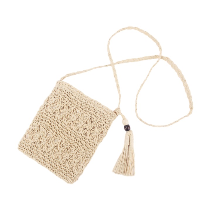 Bojttal fonott szalmazsák, bézs, nagy kapacitású