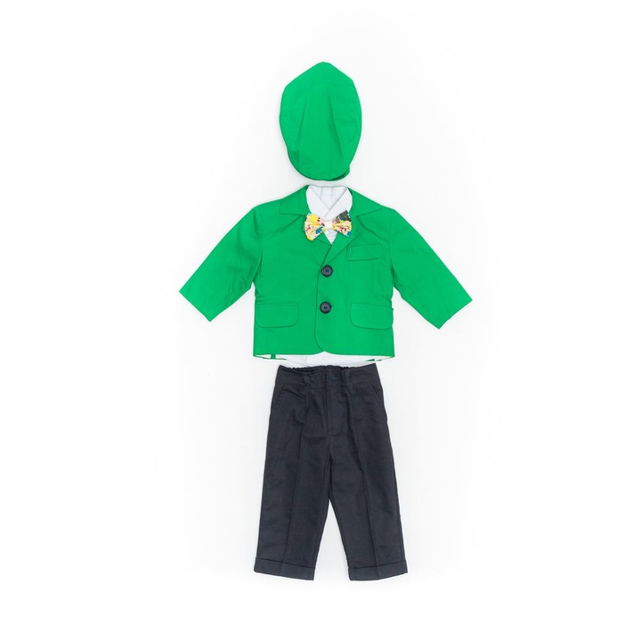 Costumas de botez, Noya, baieti, 2131, Verde, 62 cm