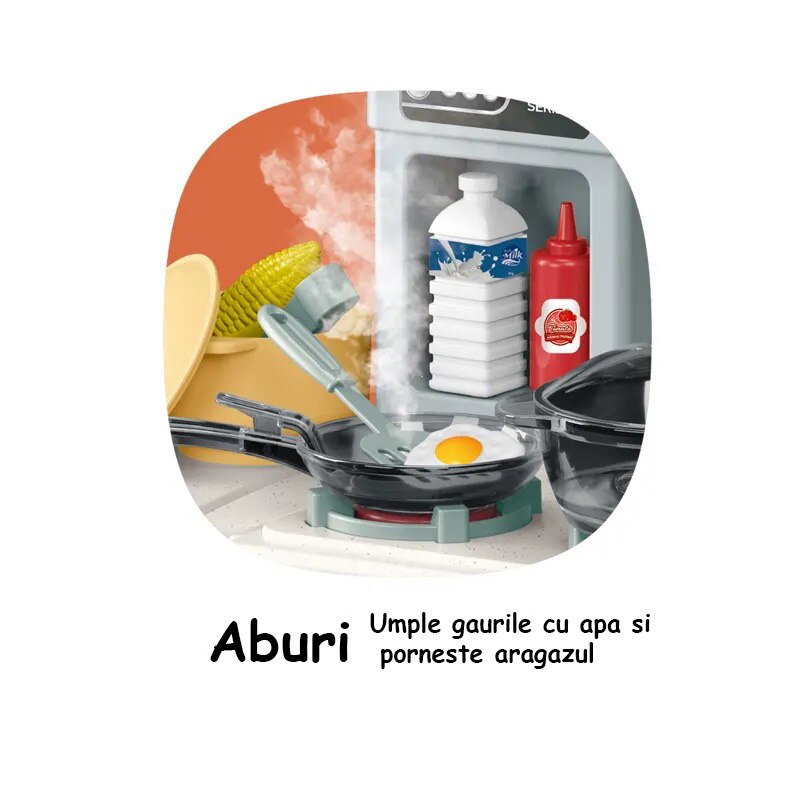 Bucatarie pentru copii WePro Store, circuit de apa real, cuptor si ...