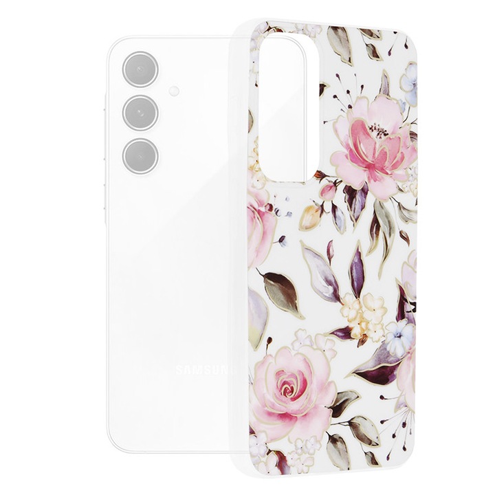 Кейс за Samsung Galaxy A55 5G - Techsuit Marble Series - Chloe White