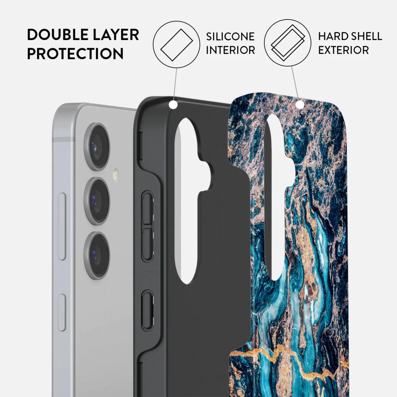 Husa Burga Dual Layer Mystic River compatibila cu Samsung Galaxy S24
