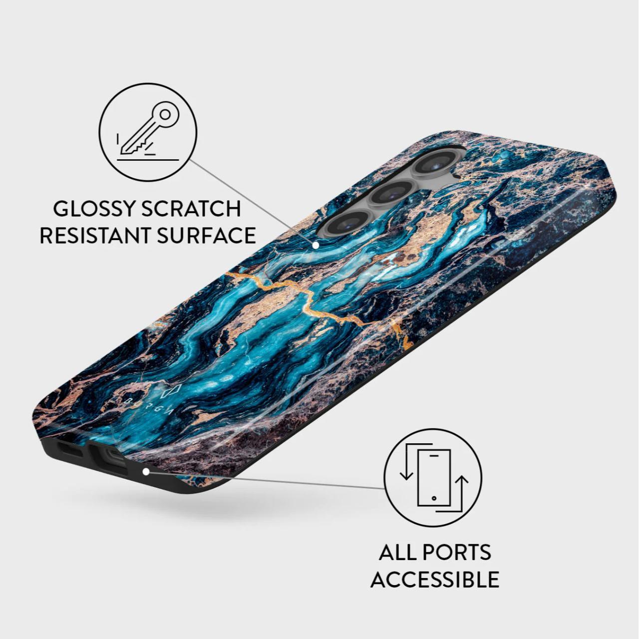 Husa Burga Dual Layer Mystic River compatibila cu Samsung Galaxy S24
