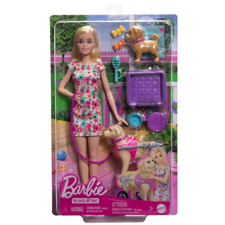 Babakészlet kiegészítőkkel, Mattel, Barbie, Műanyag, Többszínű