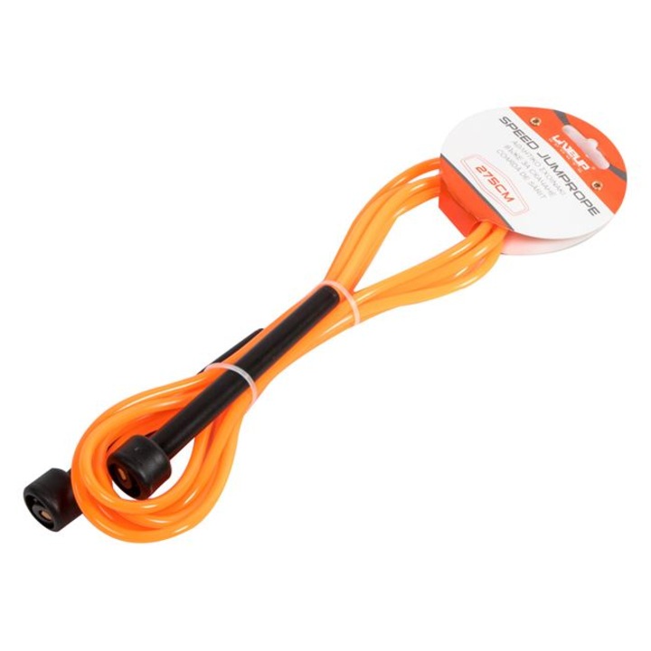 Narancssárga ugrókötél fekete fogantyúval 2,75 m