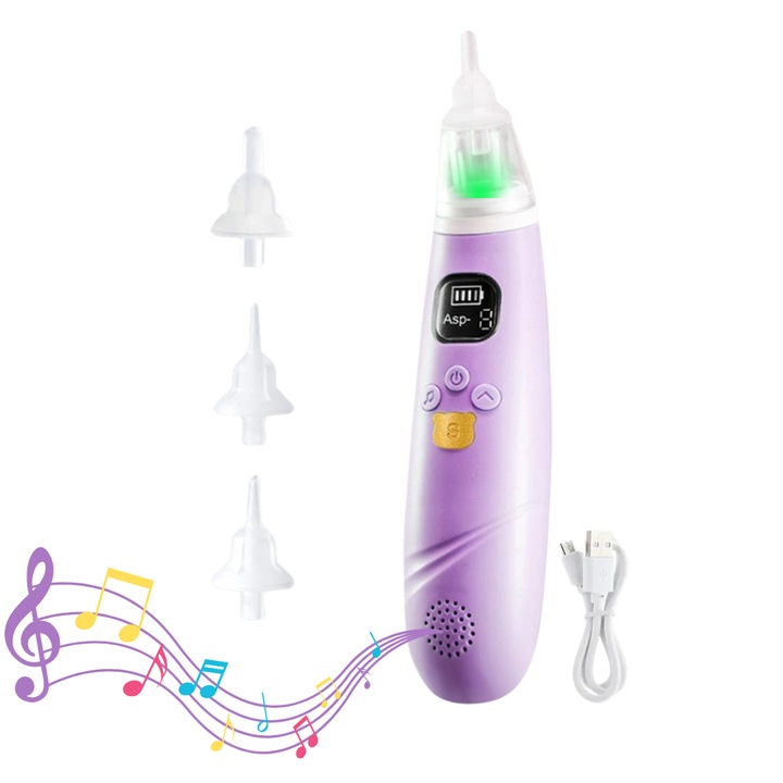 Aspirator nazal electric, 3 capete detasabile