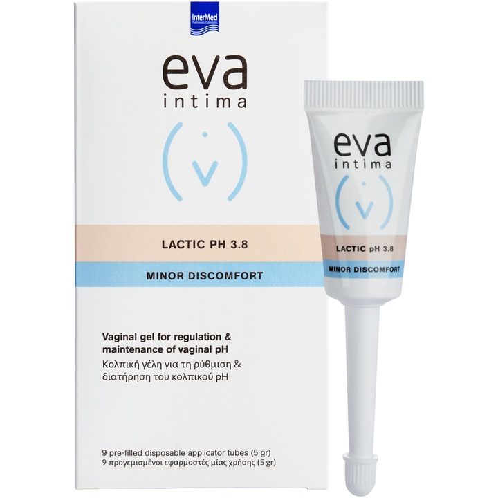 Lactic gel Eva Intima, 9 aplicatoare vaginale