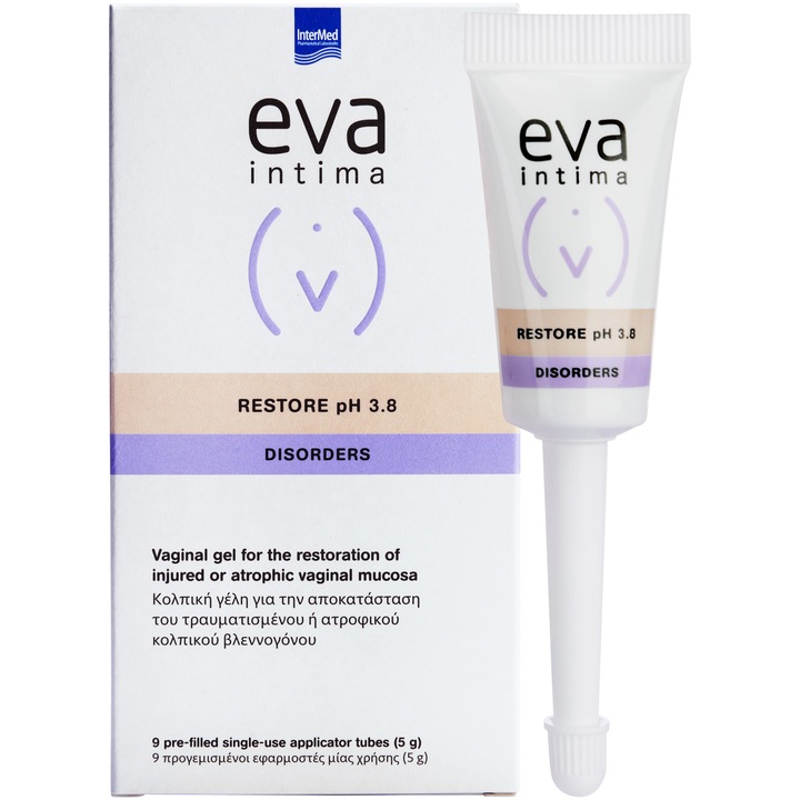 Restore Eva Intima cu efect cicatrizant, 9 aplicatoare vaginale