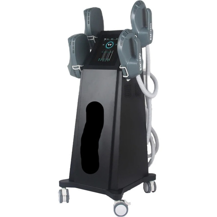 Мускулен стимулатор, 5 RF дръжки, електромагнитен, Emszero Neo, използване в салон за красота, черен