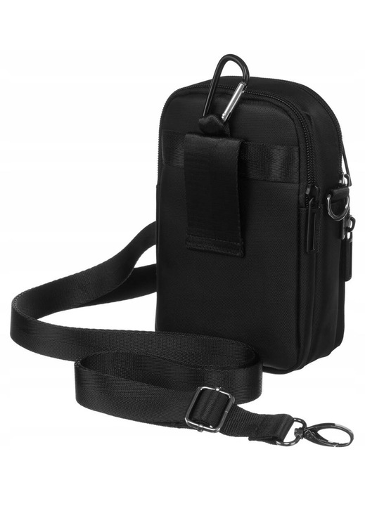 Férfi válltáska, Peterson, poliészter, fekete