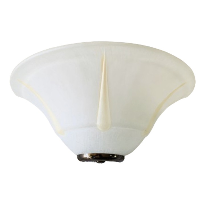 Aplica Perete Vintage E27 1x60W Baza Metal Maro Abajur Sticla Semicupa Mat REDO