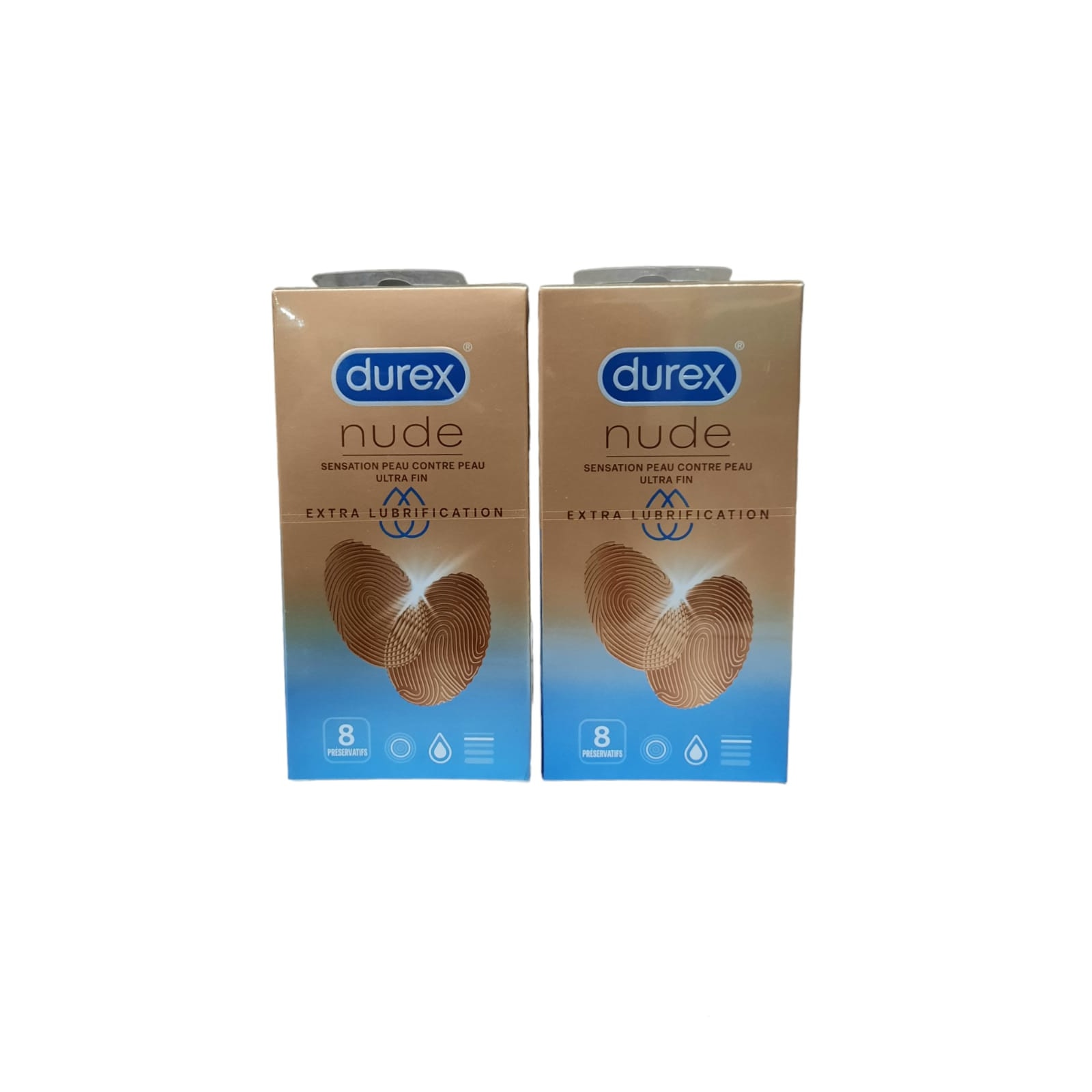 Préservatifs Durex Nude Extra Lubrifiés - Lot De 8 - Lubrification Renforcée