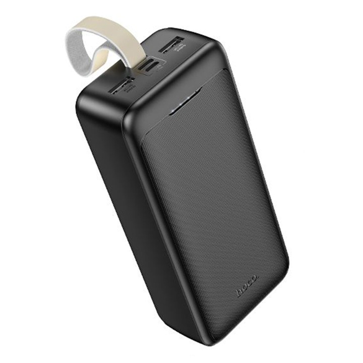Baterie Externa Hoco Smart (J111B), 2x USB, Type-C, Micro-USB, 2A, 30000mAh, Black