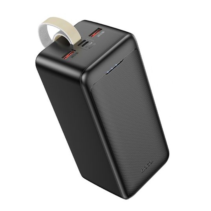 Baterie Externa Hoco Smart (J111D), 2x USB, Type-C, Micro-USB, PD30W, 50000mAh, Black