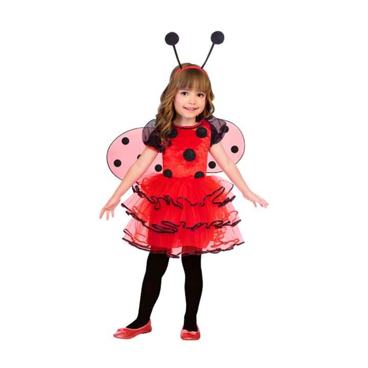 Costum buburuza KidMania® pentru fete, 3-4 ani, 104 cm