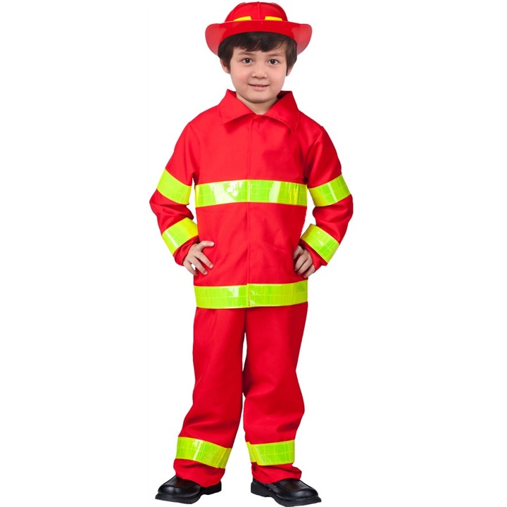 Costum pentru baieti, Pompier rosu, 3-4 ani