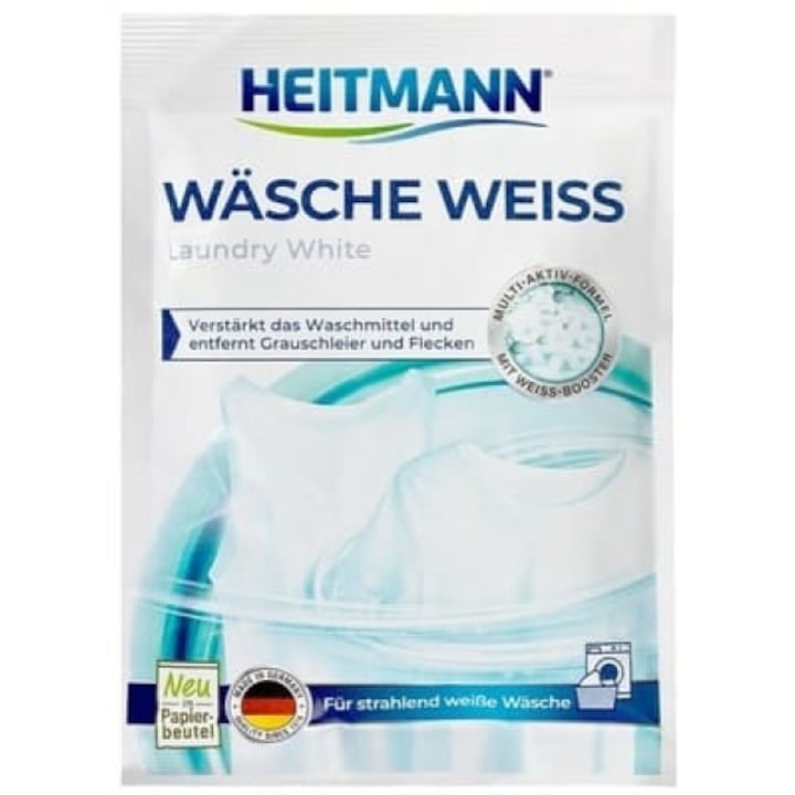 Fehérítő fehér szövetek mosásához, Heitmann, Alb