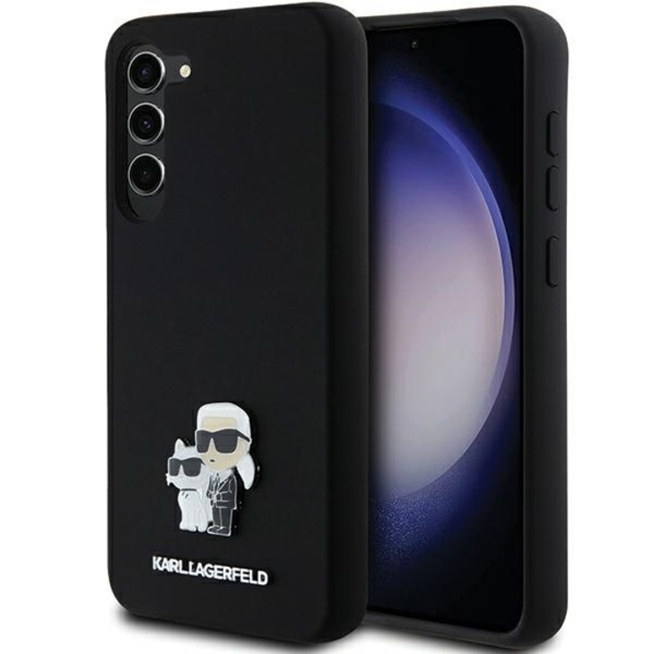Telefontok, Karl Lagerfeld, TPU / polikarbonát / szilikon, kompatibilis Samsung Galaxy S24+, fekete