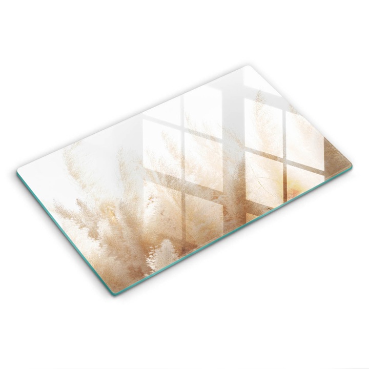 Dekoratív üveg, Wallfluent, Pampa fű, Bézs, 52x30 cm