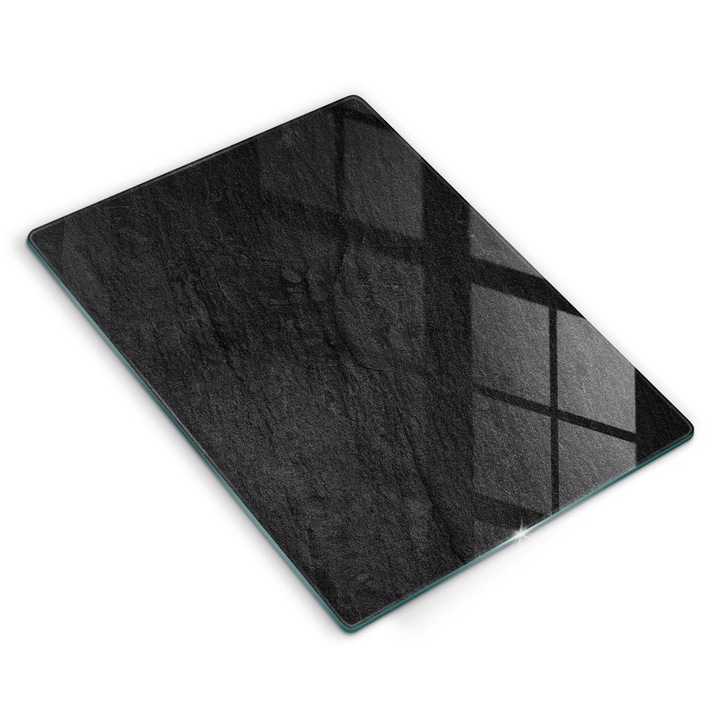 Dekoratív üveg, Wallfluent, rock textúra, Fekete, 40x52 cm