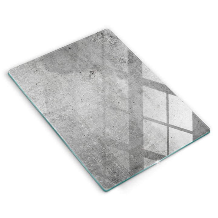Dekoratív üveg, Wallfluent, Beton textúra, Szürke, 40x52 cm