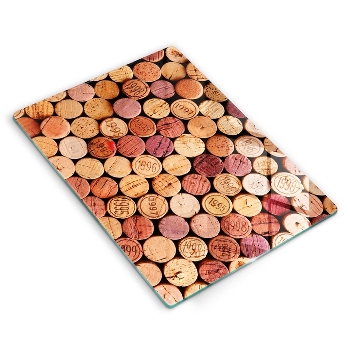 Dekoratív üveg, Wallfluent, Bordugók minta, Barna, 40x52 cm