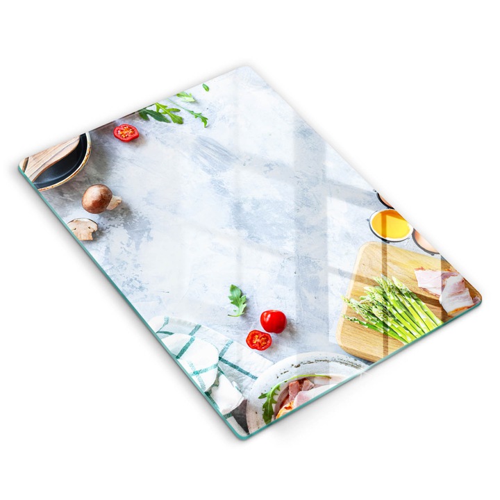 Dekoratív üveg, Wallfluent, Hozzávalók a konyhában, Sokszínű, 40x52 cm