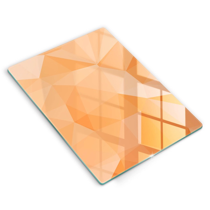 Dekoratív üveg, Wallfluent, Geometriai háttér, Narancssárga, 40x52 cm