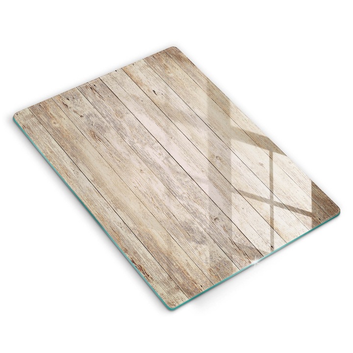 Dekoratív üveg, Wallfluent, Fadeszkák, Bézs, 40 x 52 cm