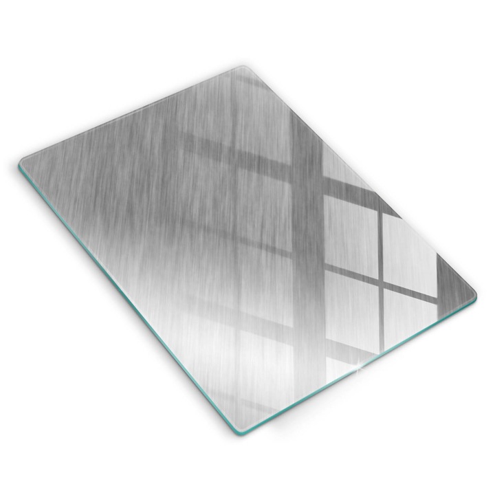 Dekoratív üveg, Wallfluent, Fém textúra háttér, Ezüstszín, 40x52 cm