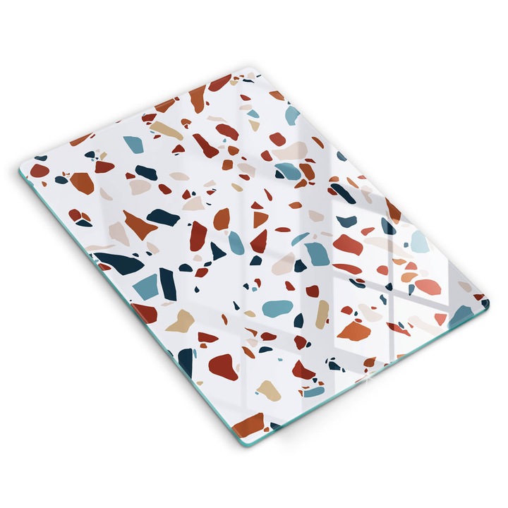 Dekoratív üveg, Wallfluent, Díszítő kő, Sokszínű, 40x52 cm