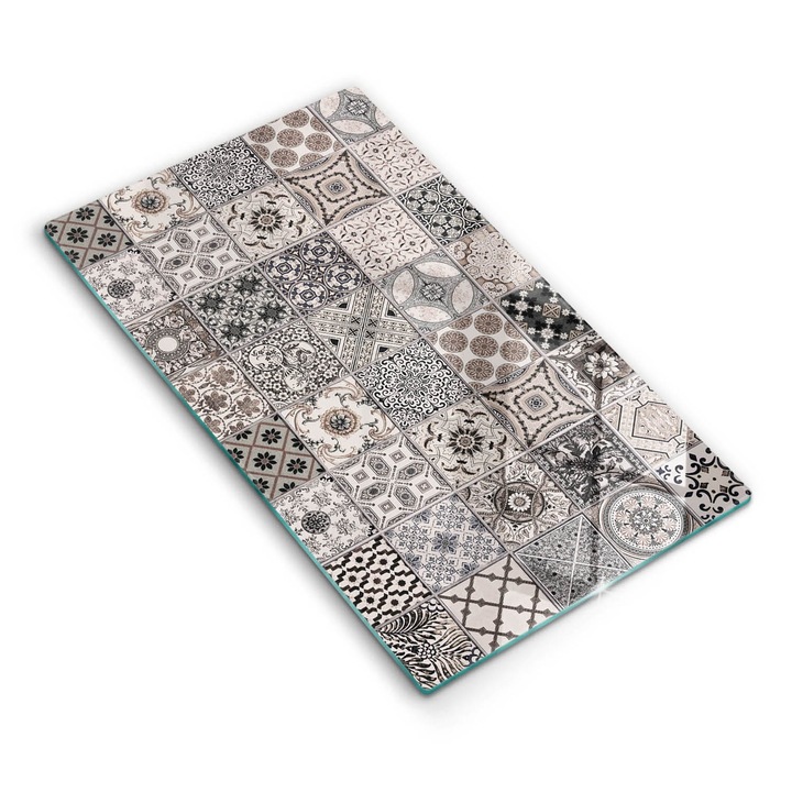 Dekoratív üveg, Wallfluent, Dekoratív csempe, Szürke, 30x52 cm