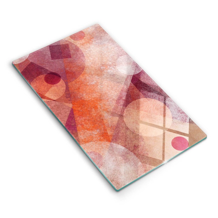 Dekoratív üveg, Wallfluent, Absztrakt muveszet, Narancssárga, 30x52 cm