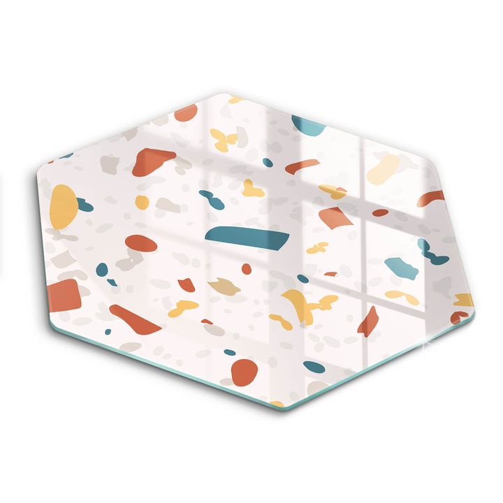 Üveg vágódeszka, Wallfluent, Dekoratív kő, h40 cm, Sokszínű