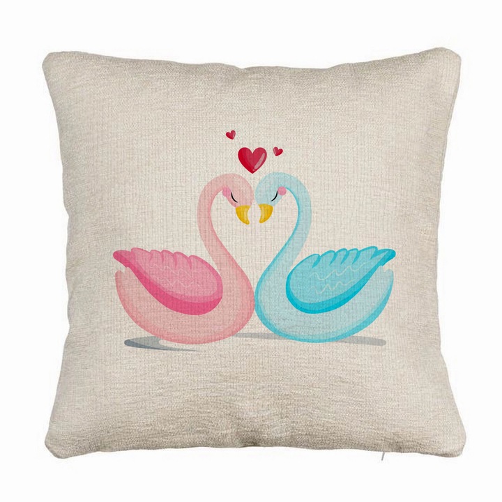 Kanapé dekoratív párna modell Valentin-nap 9, 40x40 cm, Levehető huzat, Fújtató