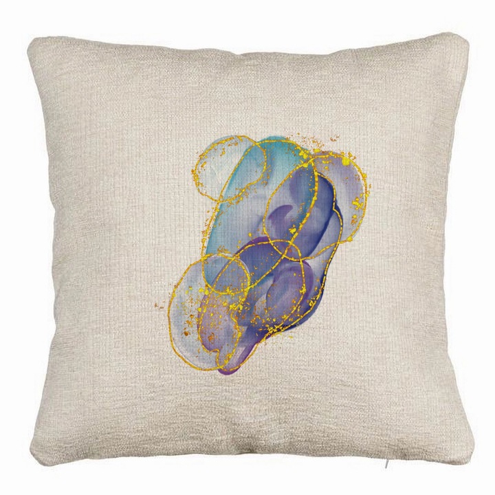 Kanapé dekoratív párna Abstract Art Multicolor, 40x40 cm, Levehető huzat, Fújtató