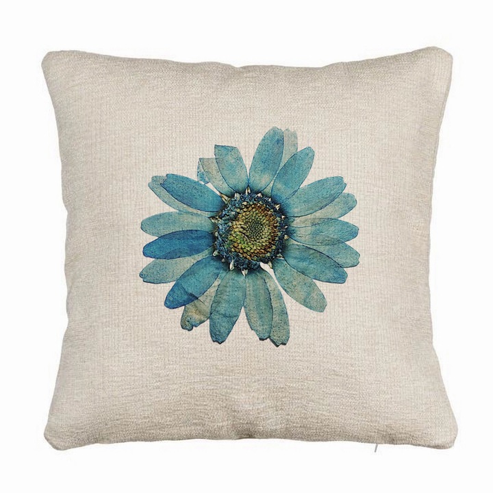 Kanapé dekoratív párna virágos motívumokkal 1, 40x40 cm, levehető huzat, fújtató