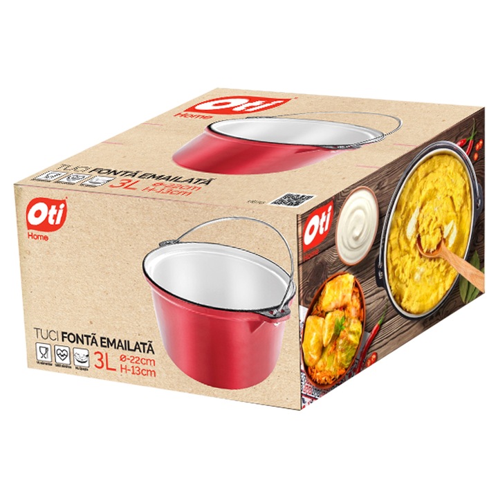 OTI AG0589 bogrács, Öntöttvas, 22 cm, 2.5 l
