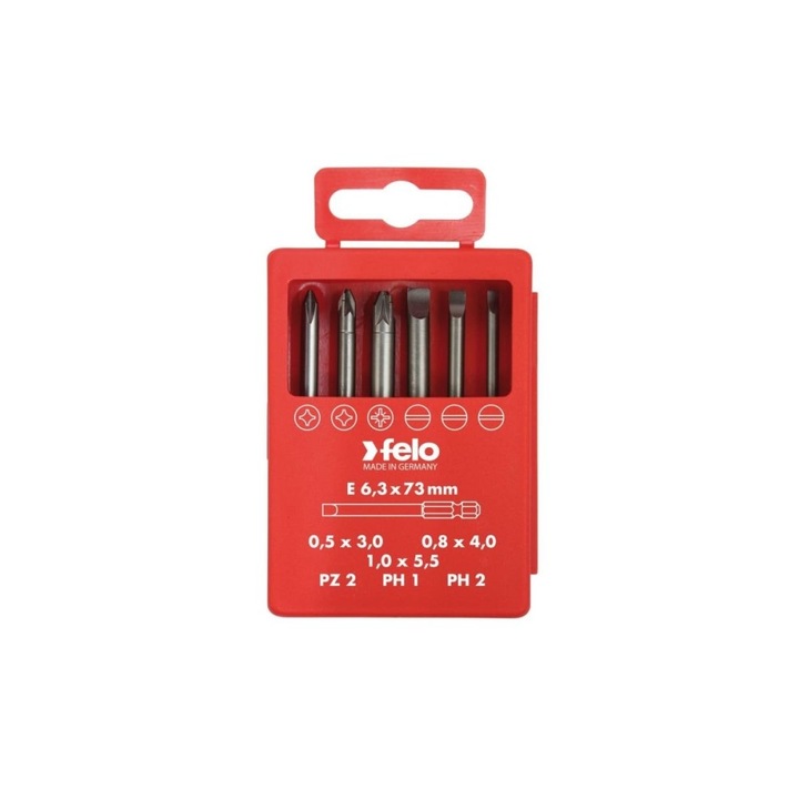 6 bites Profi Assortment villanyszerelő készlet - egyenes, PZ, PH, Felo