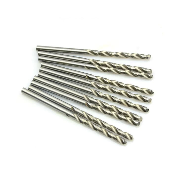 Burghiu (10 buc) diametrul 5 mm pentru Metal, Aluminiu, Bronz, Fonta, Otel, Plastic, Lemn, Pal, MDF, pentru Masina de gaurit, Universal