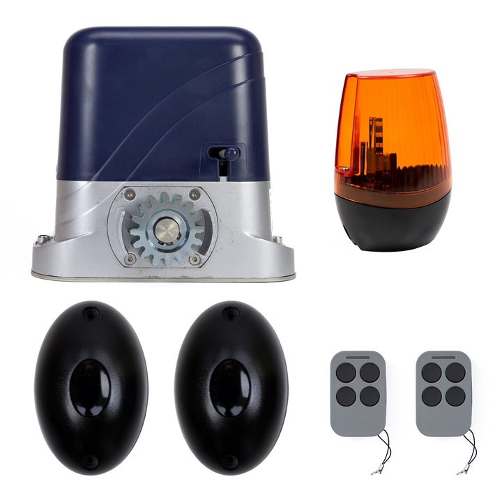 Kit automatizare porti autoportante PNI KAP800D, motor, fotocelule, telecomanda, lampa, 230V, 1100 N si 800KG poarta