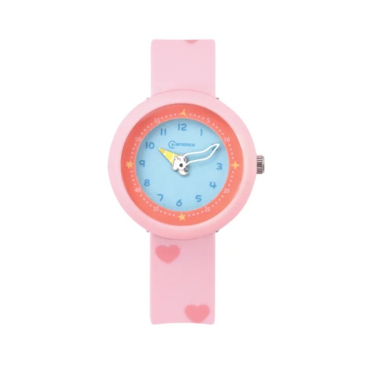 Детски дигитален часовник, Mingrui MR2111LAK, дата, осветление, водоустойчив 30 метра, удароустойчив, еднорог розов