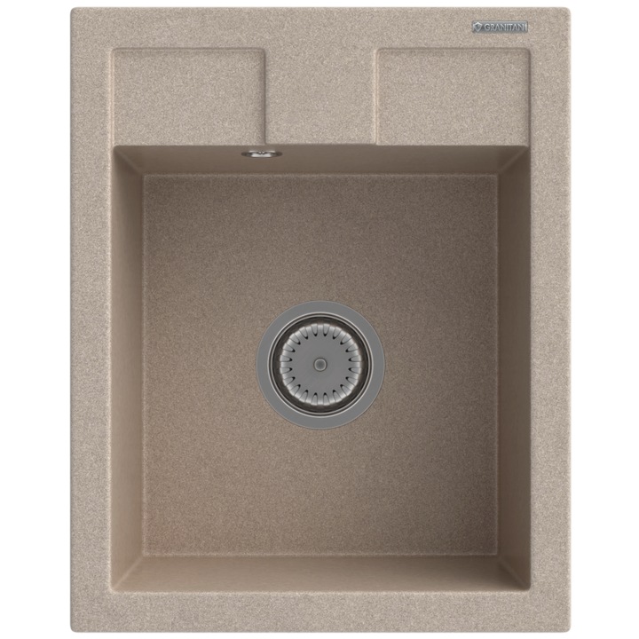 Chiuveta De Bucatarie, Granitan, Best, Un Singur Bazin, Granit, Unica, 500x400 mm, Maro, Montare Pe Blat, Rezistenta La Pete, Calitate Superioara, Materiale Durabile